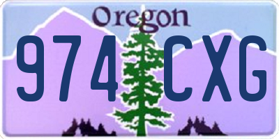 OR license plate 974CXG
