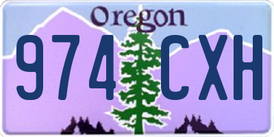 OR license plate 974CXH
