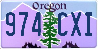 OR license plate 974CXI