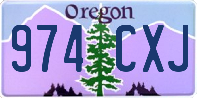 OR license plate 974CXJ