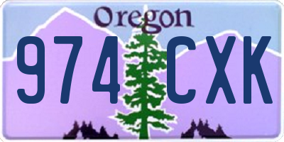 OR license plate 974CXK