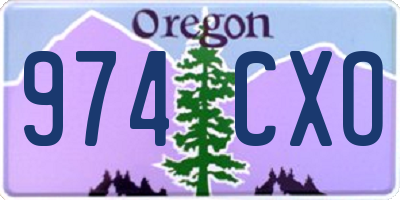 OR license plate 974CXO