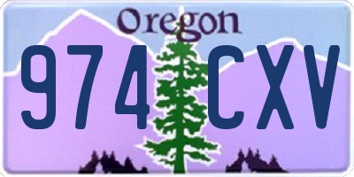 OR license plate 974CXV