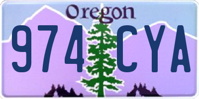 OR license plate 974CYA