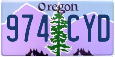 OR license plate 974CYD