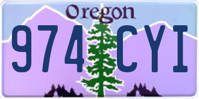 OR license plate 974CYI