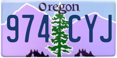 OR license plate 974CYJ