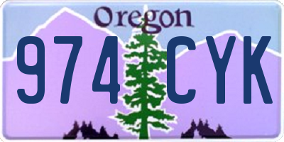 OR license plate 974CYK