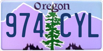 OR license plate 974CYL