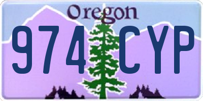 OR license plate 974CYP