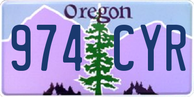 OR license plate 974CYR