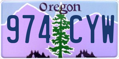 OR license plate 974CYW