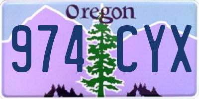 OR license plate 974CYX
