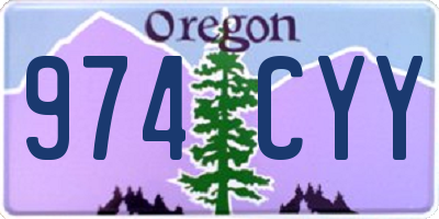 OR license plate 974CYY
