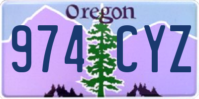 OR license plate 974CYZ