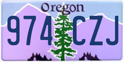 OR license plate 974CZJ