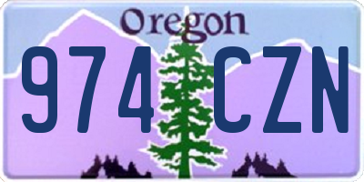 OR license plate 974CZN
