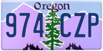 OR license plate 974CZP
