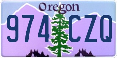 OR license plate 974CZQ