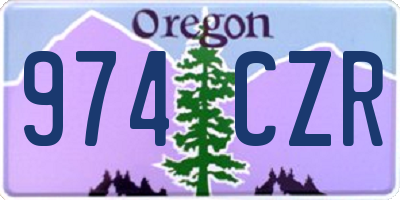 OR license plate 974CZR
