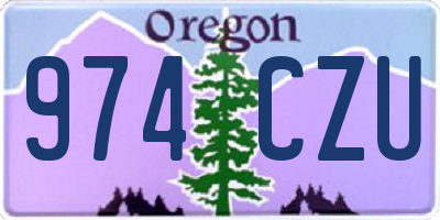 OR license plate 974CZU