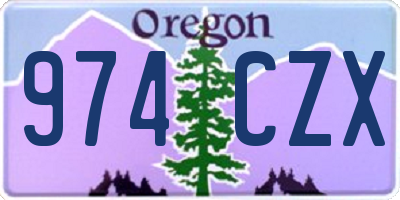 OR license plate 974CZX