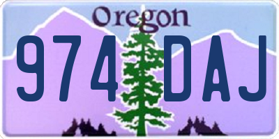 OR license plate 974DAJ