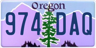 OR license plate 974DAQ