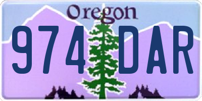 OR license plate 974DAR