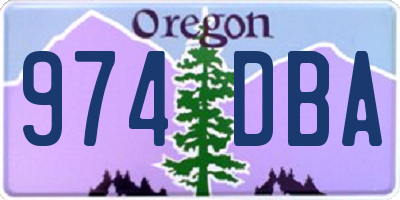 OR license plate 974DBA