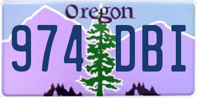 OR license plate 974DBI