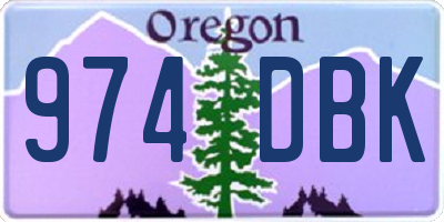 OR license plate 974DBK