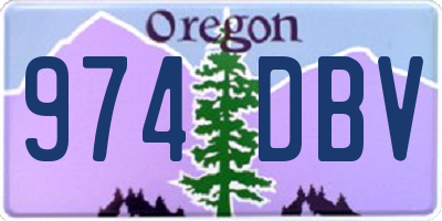 OR license plate 974DBV