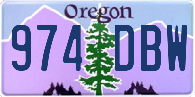 OR license plate 974DBW