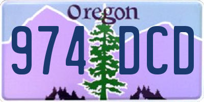 OR license plate 974DCD