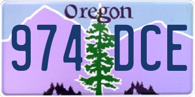 OR license plate 974DCE