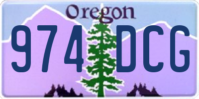 OR license plate 974DCG