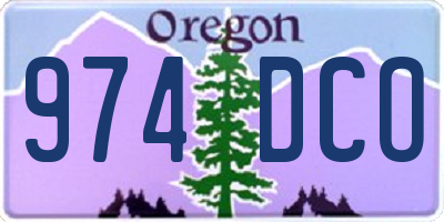 OR license plate 974DCO