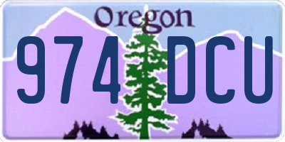 OR license plate 974DCU