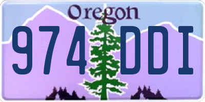 OR license plate 974DDI