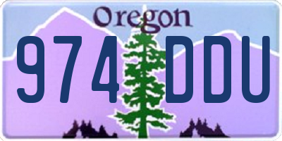 OR license plate 974DDU