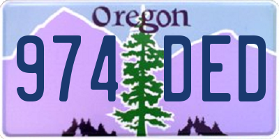 OR license plate 974DED