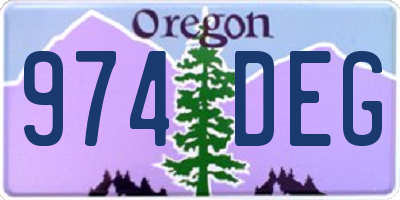 OR license plate 974DEG