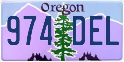 OR license plate 974DEL
