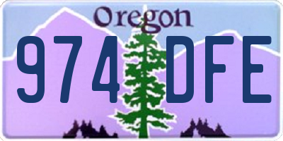 OR license plate 974DFE