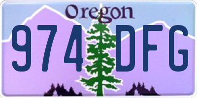 OR license plate 974DFG