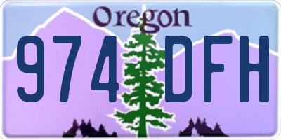 OR license plate 974DFH