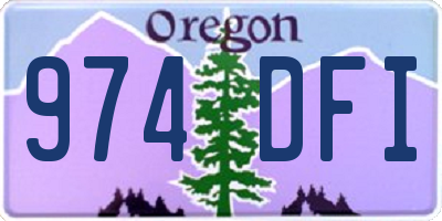OR license plate 974DFI