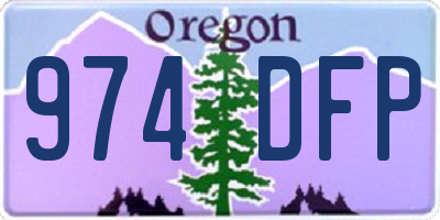 OR license plate 974DFP