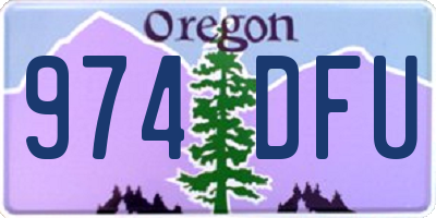 OR license plate 974DFU